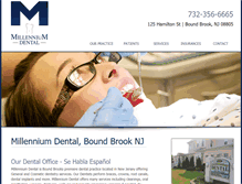 Tablet Screenshot of millenniumdentalnj.com